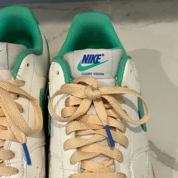 Nike‎ Court Vision Sail/Electric Algae-Pale Vanilla-Med Blue-White Men’s 10